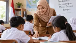 LUSTRASI INFONUSANTARA.ID – Seorang guru mendampingi siswa dalam kegiatan belajar di kelas. Pemerintah menyiapkan kebijakan agar guru non-ASN tetap dapat mengajar meski tidak lulus CPNS 2027, serta pengalihan status 242.482 guru PPPK paruh waktu menjadi penuh waktu.