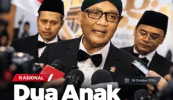Menteri Haji dan Umrah Mochamad Irfan Yusuf atau Gus Irfan. Dua putranya mengundurkan diri dari jabatan tenaga ahli kementerian pada Senin (26/10/2026)